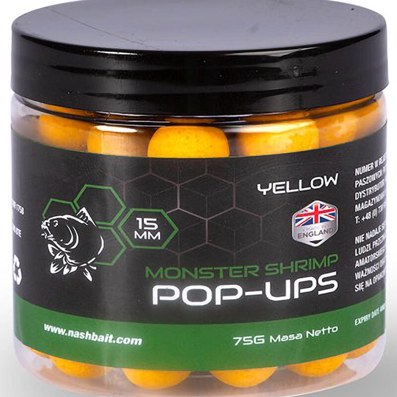Przynęta Kulki Pływające Pop Up Nash Monster Shrimp Yellow 12 Mm 75 G