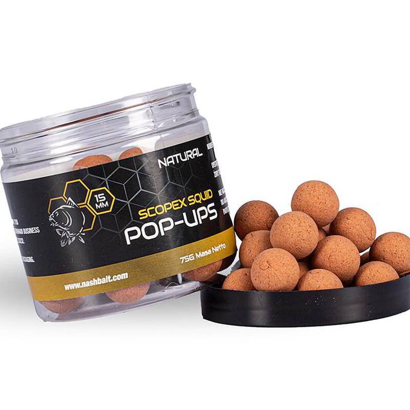 Przynęta Kulki Pływające Pop Up Nash Scopex Squid Natural 12 Mm 75 G