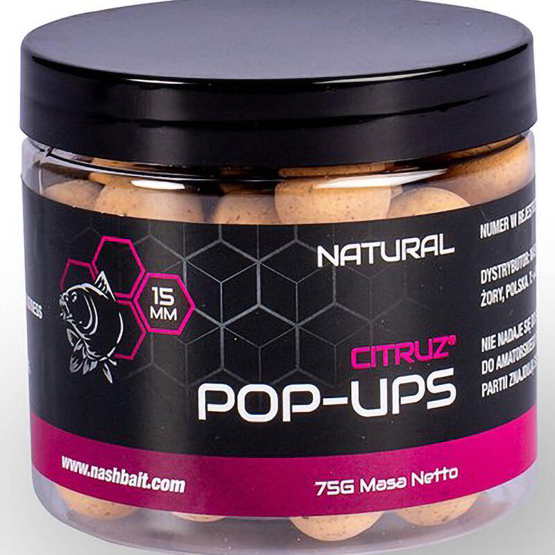Nash Citruz White Airball Pop Ups 20 Mm - Leurres Flottants Pour La Pêche à La Carpe, Par Boîte De 50 G