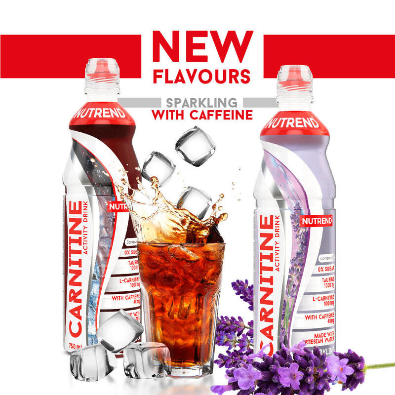 Sportovní nápoj CARNITINE ACTIVITY DRINK WITH CAFFEINE, 750 ml, malina