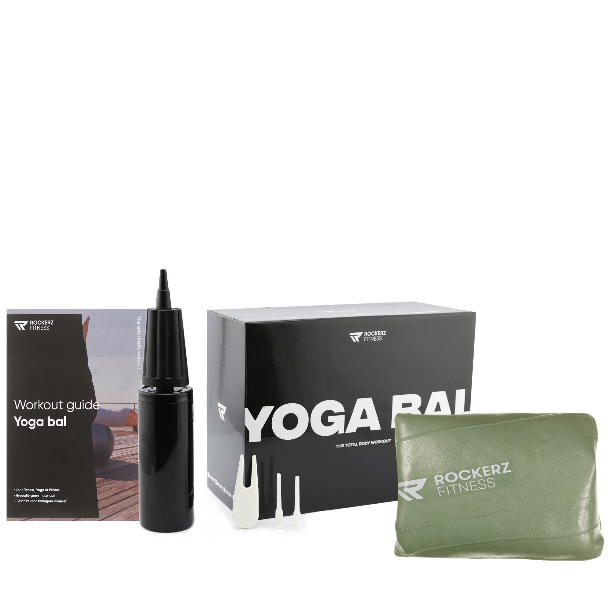 Fitness Ball – Yoga Ball – Gym Ball – Sitting Ball – 75 cm – Colour: Olive Green 5/7