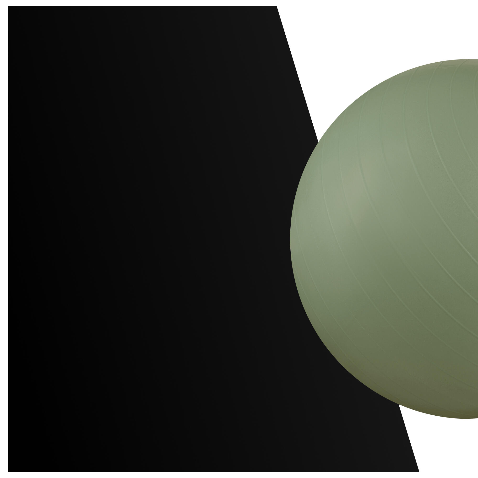 Ballon de fitness - Ballon de yoga - 65 cm - couleur: vert olive 5/8