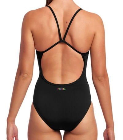 Funkita STILL BLACK - damski kostium do pływania Single Strap