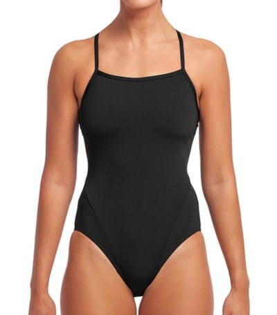 Funkita STILL BLACK Single Strap - damski kostium do pływania