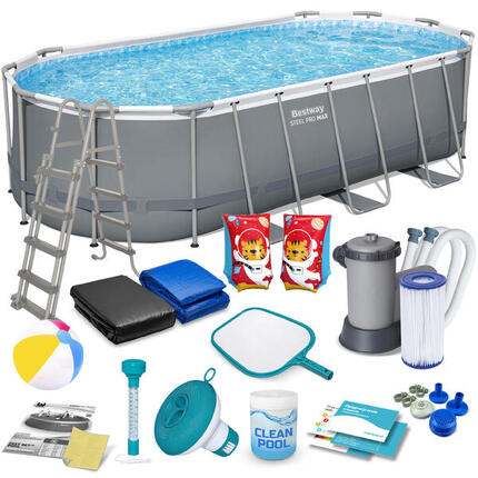 Basen stelażowy do ogrodu Bestway 549 x 274 x 122 cm 17w1
