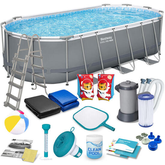 Basen stelażowy do ogrodu Bestway 549 x 274 x 122 cm 17w1