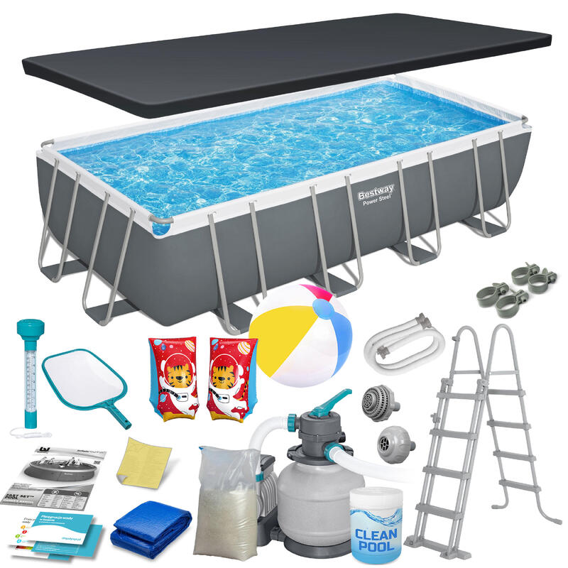 Basen ogrodowy stelażowy 549x274x122 cm zestaw 18w1 Bestway 56466N