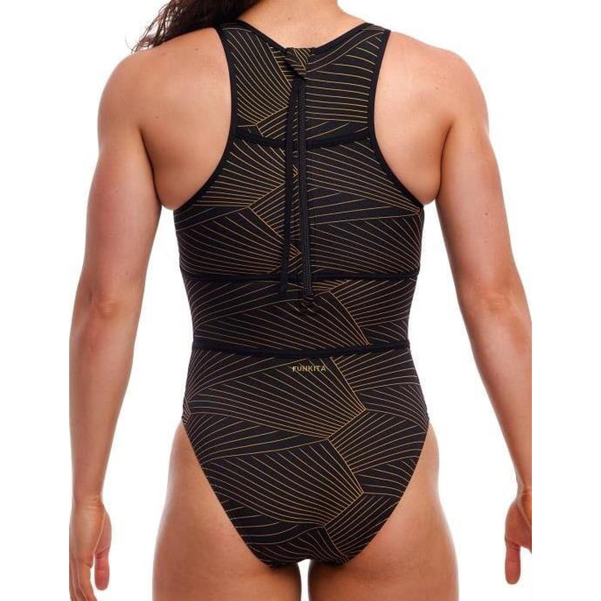Strój pływacki Funkita Gold Weaver Hi Flyer zapinany na suwak