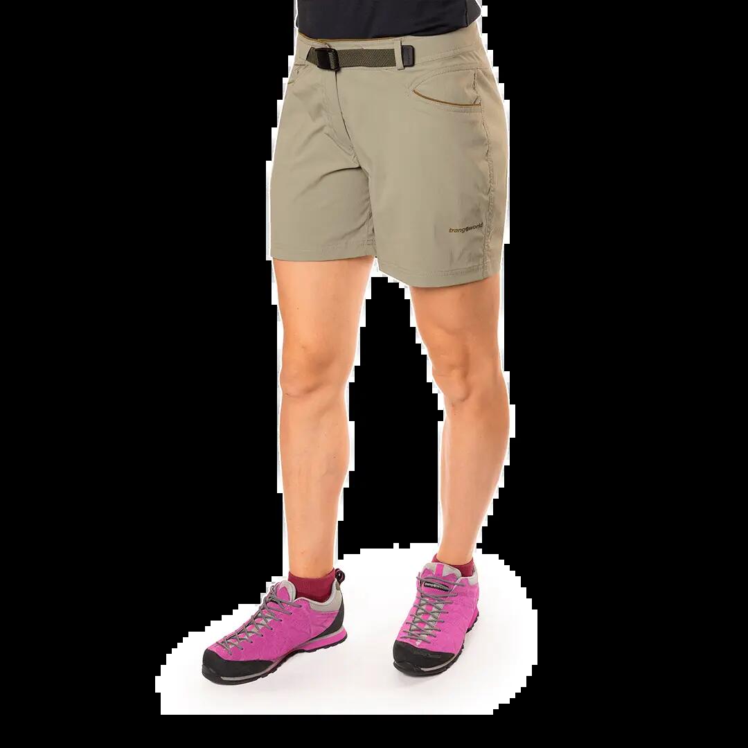 Pantalones cortos para Mujer Trangoworld Maladeta vn Gris/Marrón protección UV+ 3/5