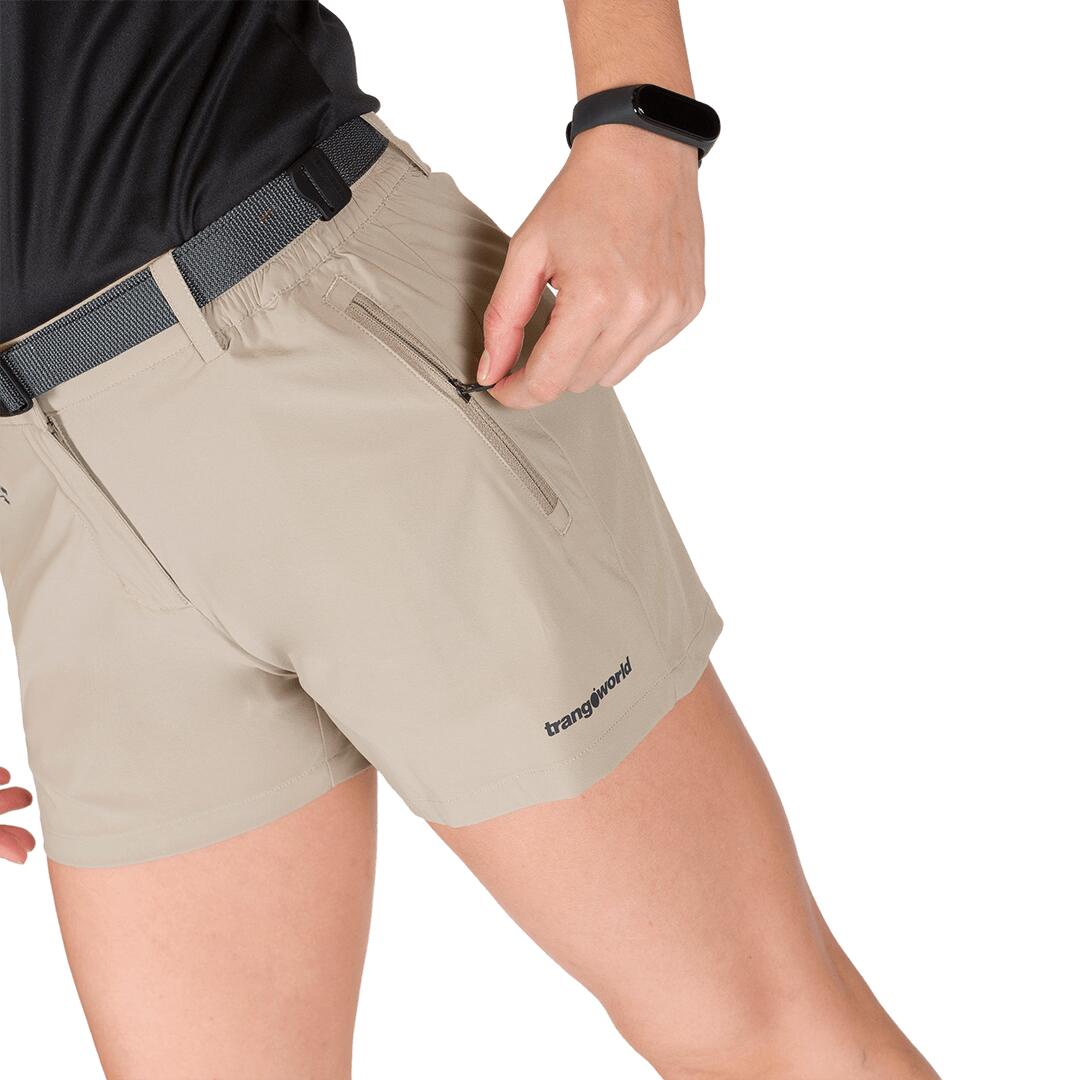 Pantalones cortos para Mujer Trangoworld Kumo Gris protección UV+30 4/4