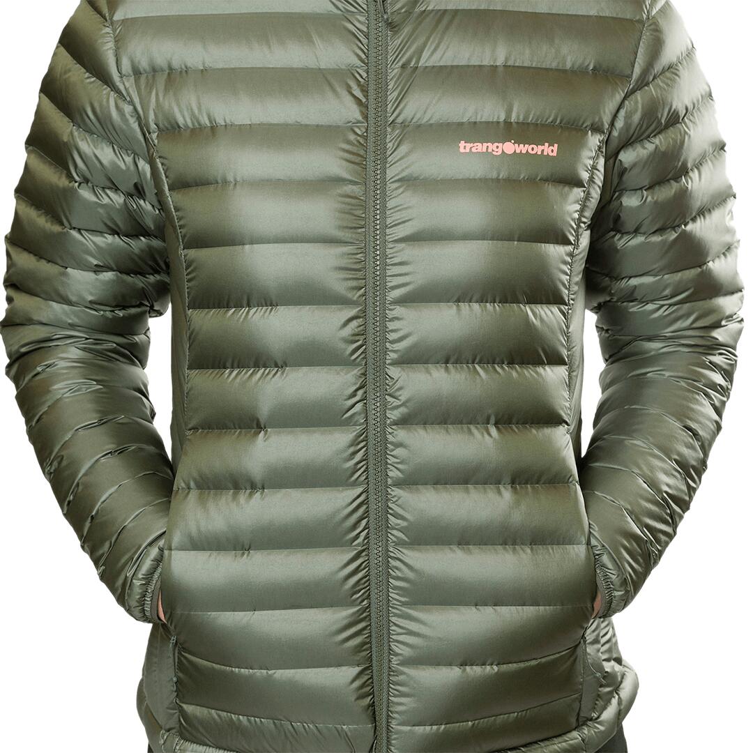 Plumífero para Mujer Trangoworld Biasca Verde/Gris 180g 600cuin 5/7