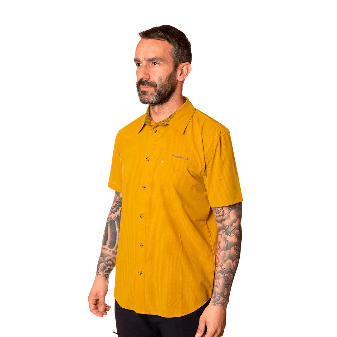 Camisa mangas cortas para Hombre Trangoworld Esera vn Amarillo/Gris protección 3/5