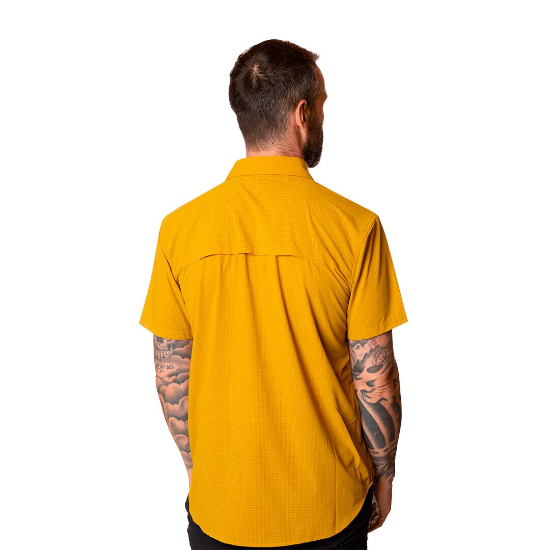 Camisa mangas cortas para Hombre Trangoworld Esera vn Amarillo/Gris protección 4/5