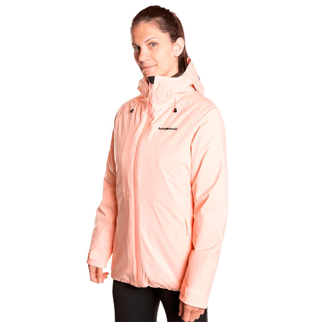 Chaqueta 3 en 1 para Mujer Trangoworld Bruket complet Rosa/Marrón Impermeable 3/7