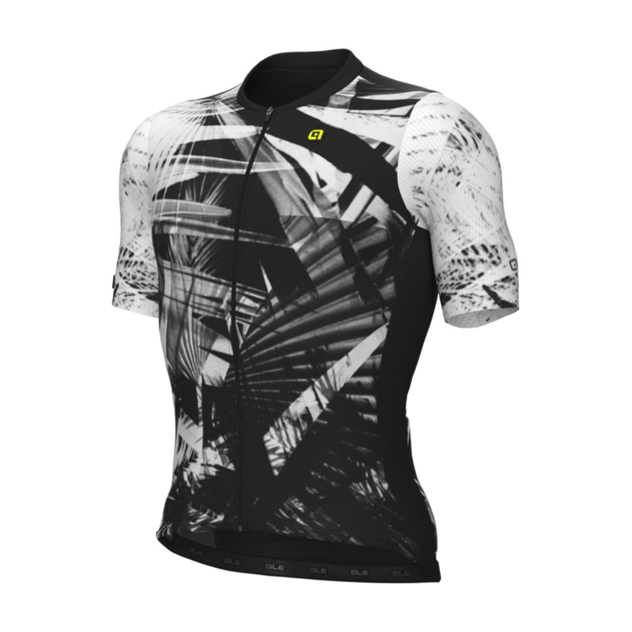 Alé Cycling - Maillot A Manches Courtes - Palm Pr-e - Maillot Manches Courtes - Blanc|noir - Decathlon