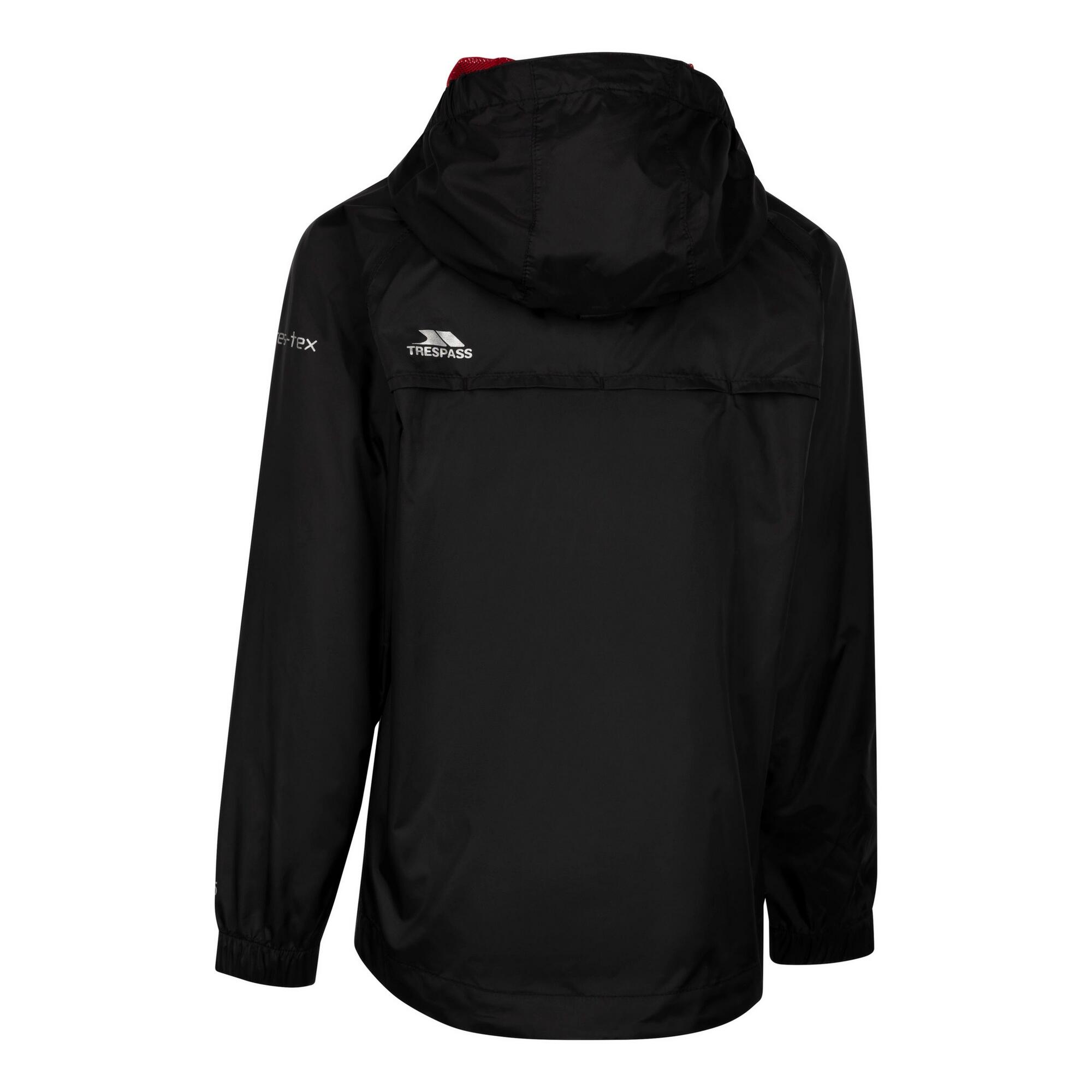 Veste Unie Imperméable QIKPAC Enfant (Noir / Rouge) 2/3