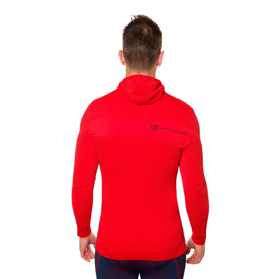 Sudadera de Trail Running para Hombre Trangoworld Tromso Rojo/Azul 3/5