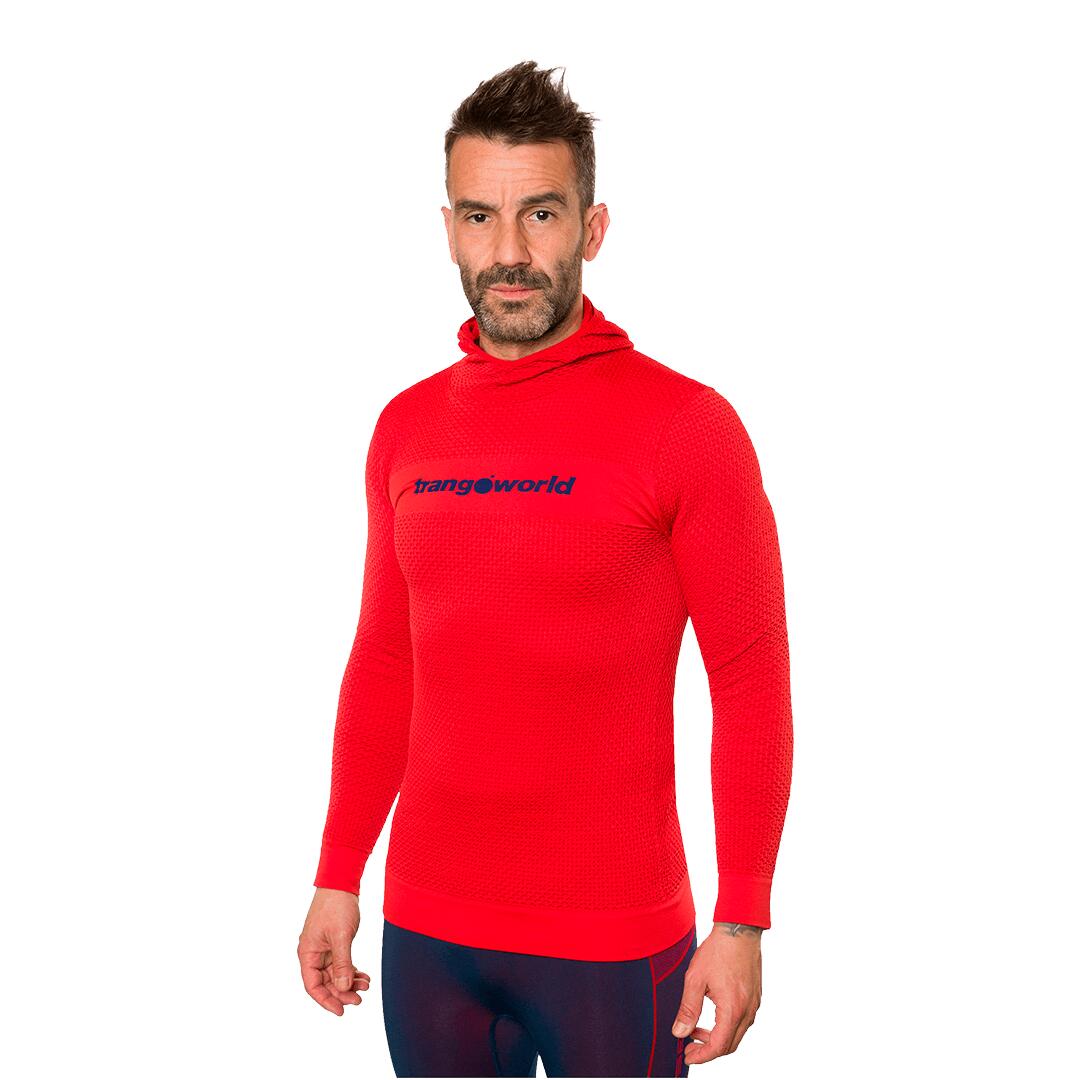 Sudadera de Trail Running para Hombre Trangoworld Tromso Rojo/Azul 2/5