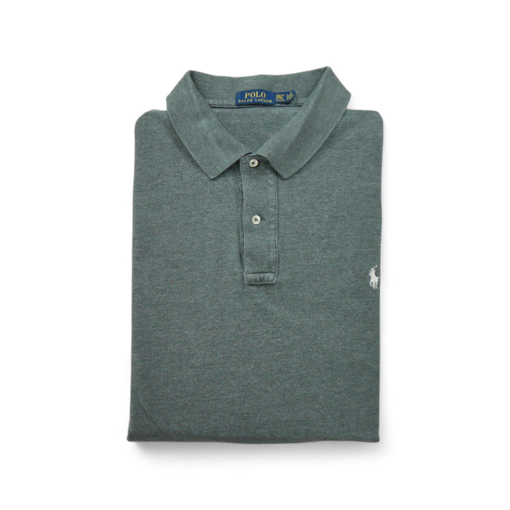 RALPH LAUREN Seconda Mano - Maglietta polo a maniche corte grigia - Stato buono