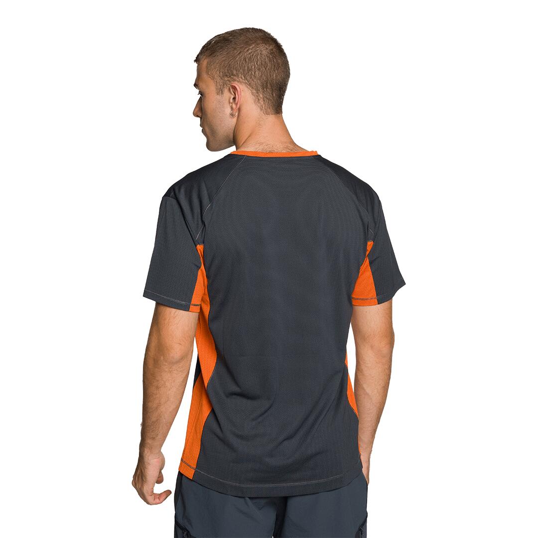 Camiseta para Hombre Trangoworld Ritsem Gris/Naranja 3/4