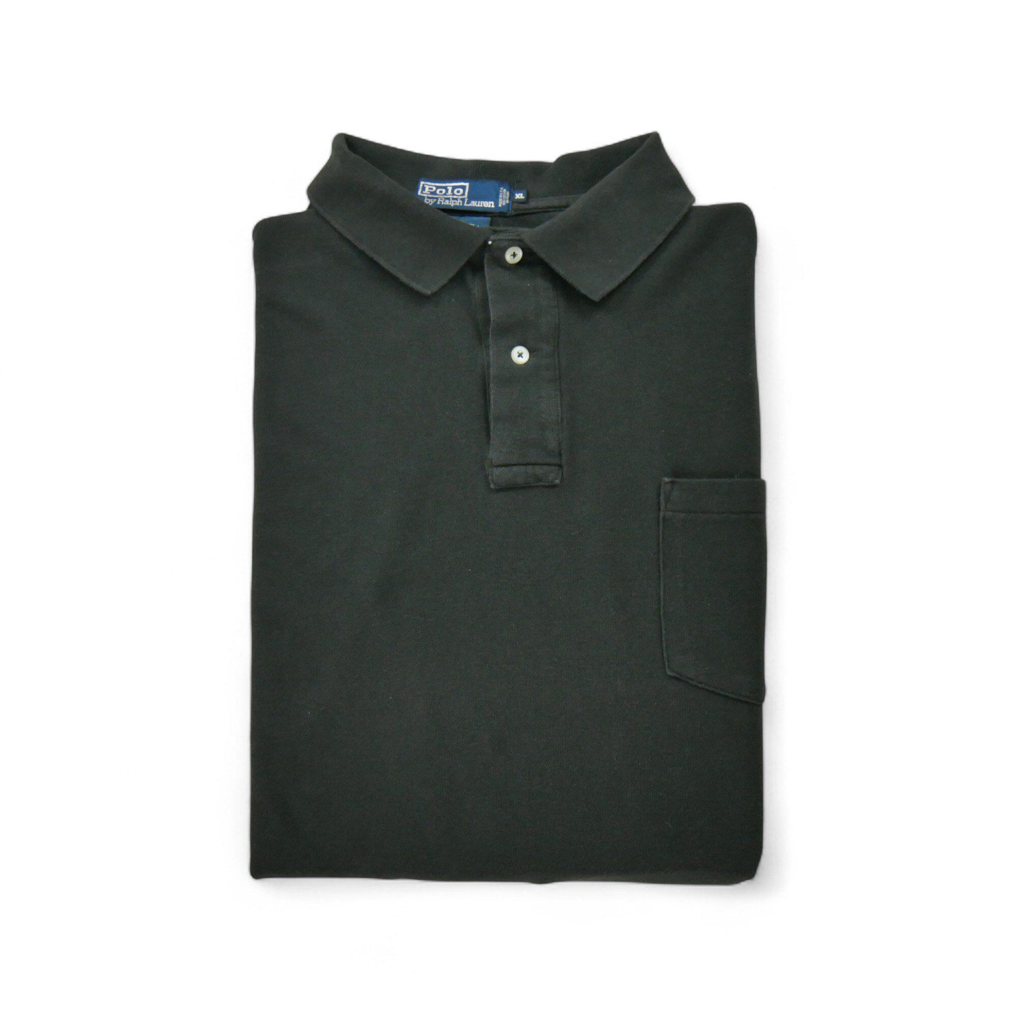 RALPH LAUREN Reconditionné - Polo manches courtes Homme Noir - Très Bon État