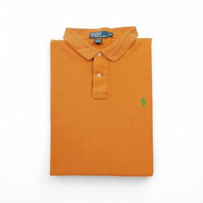 Tweedehands - korte mouw poloshirt heren oranje - als nieuw