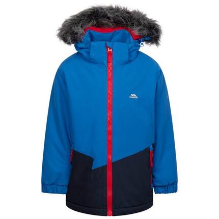 Manteau Imperméable Avec Capuche À Bord Duveteux Amovible DEEN Garçon (Bleu)