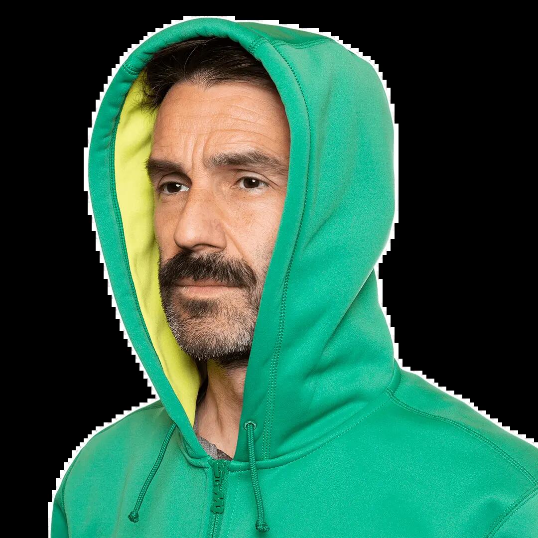Sudadera con cremallera para Hombre Trangoworld Ripon Verde/Amarillo 6/6