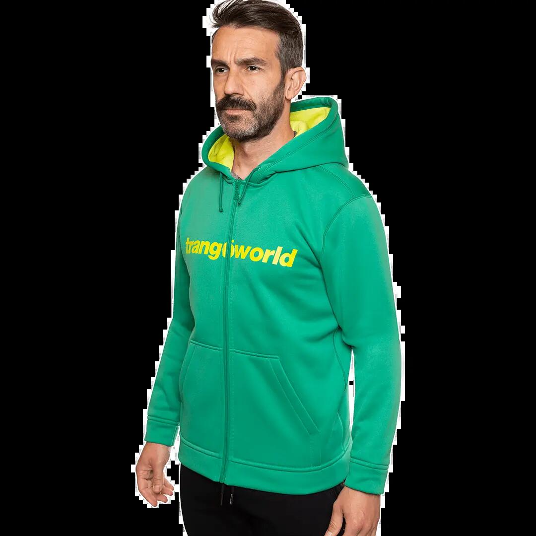 Sudadera con cremallera para Hombre Trangoworld Ripon Verde/Amarillo 3/6