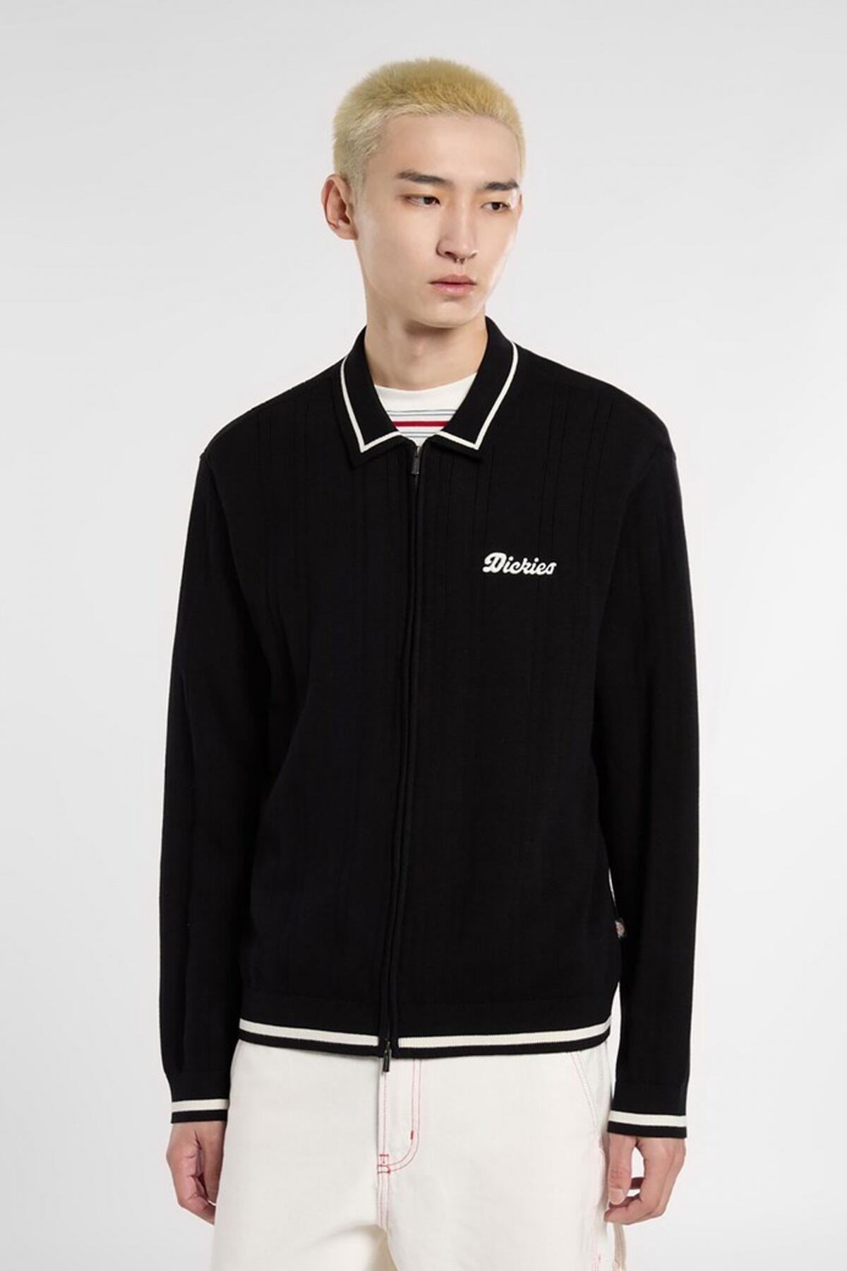 Veste Dickies Modèle Lewistown Fz Cardigan Couleur Noir 5/5