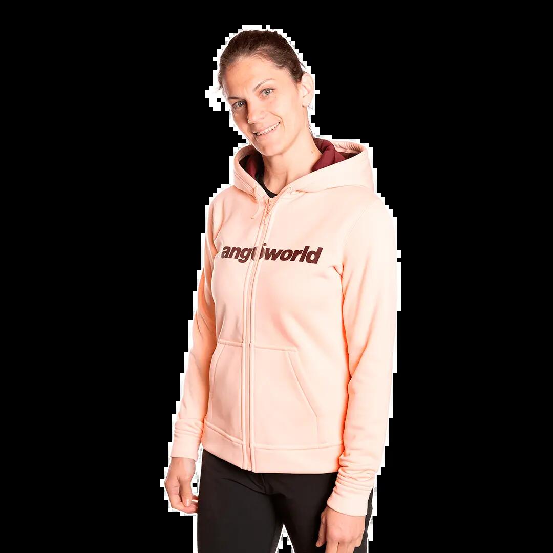 Sudadera con cremallera para Mujer Trangoworld Liena Rosa/Marrón 3/6