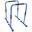 Gorilla Sports Dip Bars Deluxe Blauw - Push up stand bar