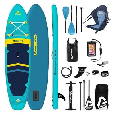 CONFEZIONE COMPLETA KAYAK A PAGAIA GONFIABILE AIRGLISS MOON 11.0 PER UN MASSIMO