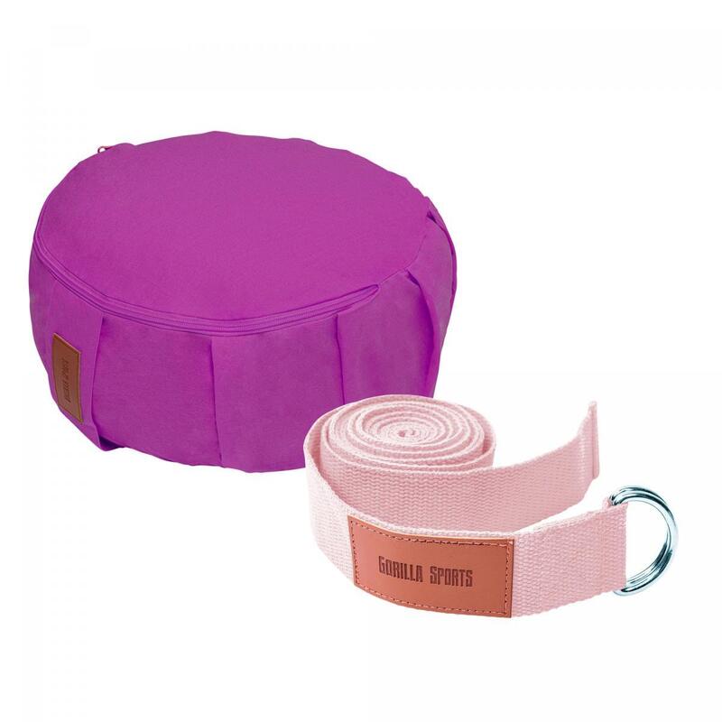 ENSEMBLE COUSSIN ET SANGLE |ACCESSOIRES DE YOGA | COLORIS AU CHOIX