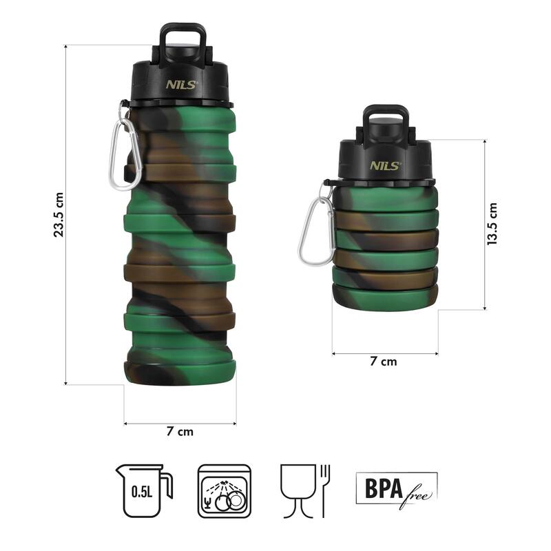 Bidon Silikonowy Składany 500ML NC4106 Nils