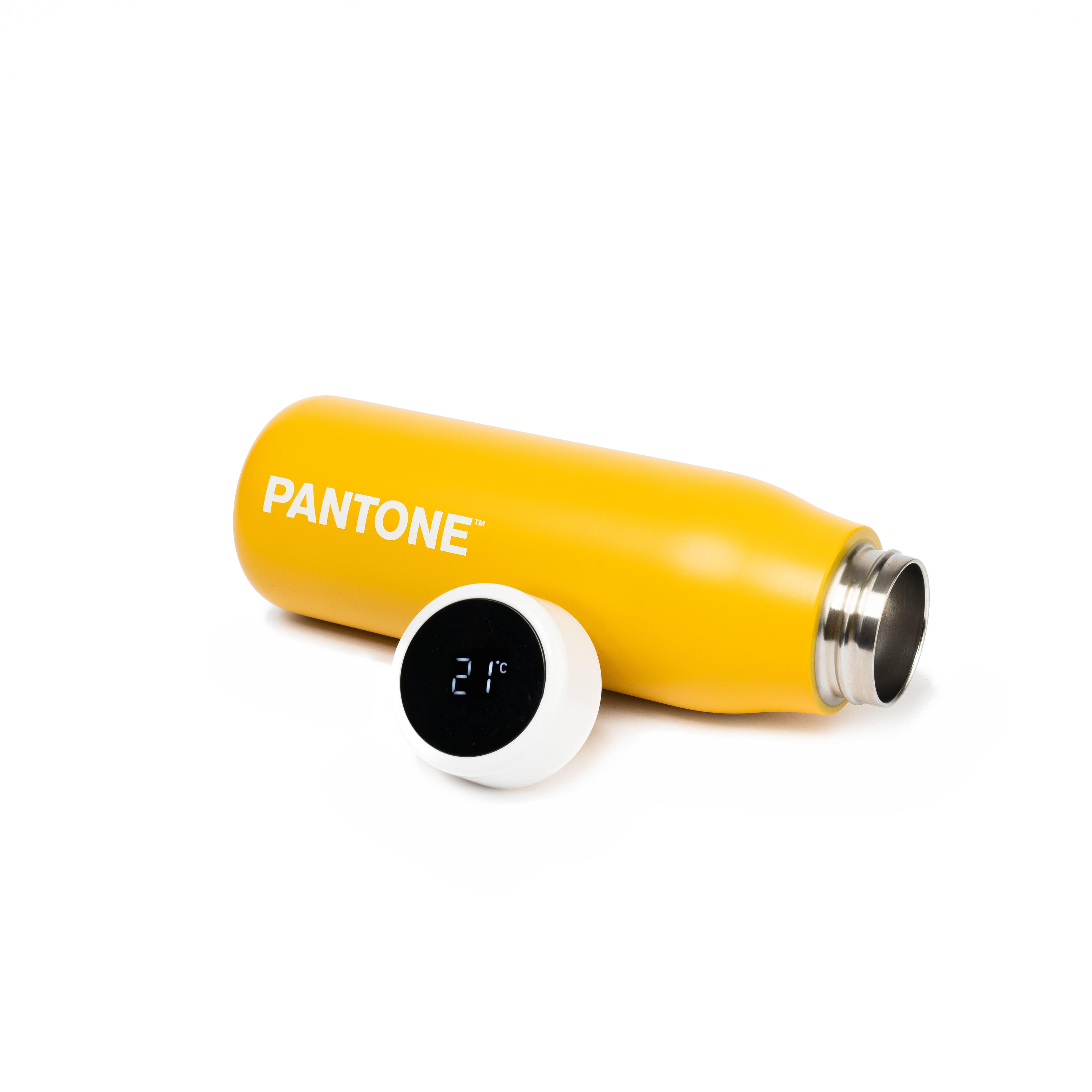 PANTONE Borraccia termica con indicazione della temperatura Symphonic Yellow 2/2