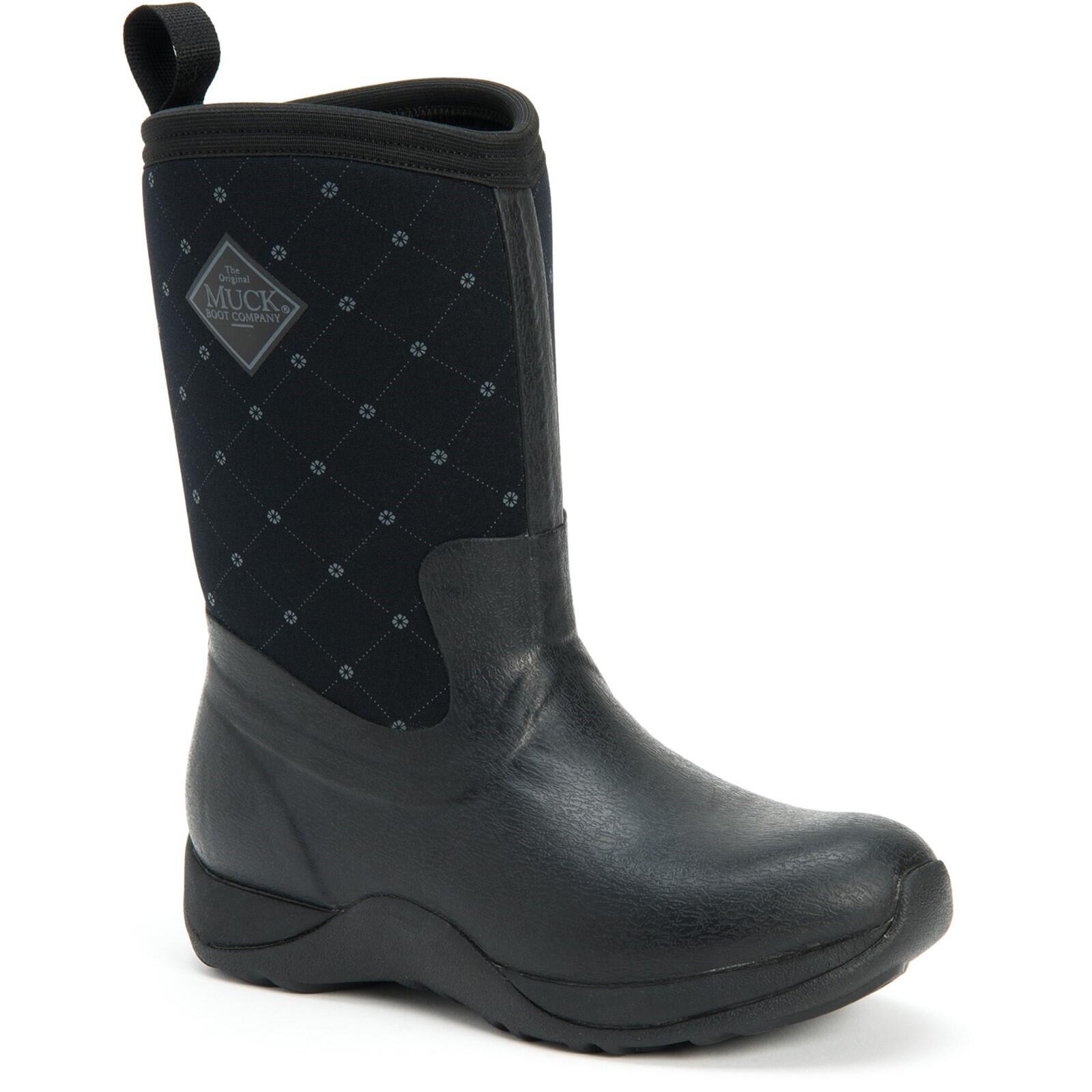 Arctic Weekend Textile/Weather Wellingtons BLACK 2/5