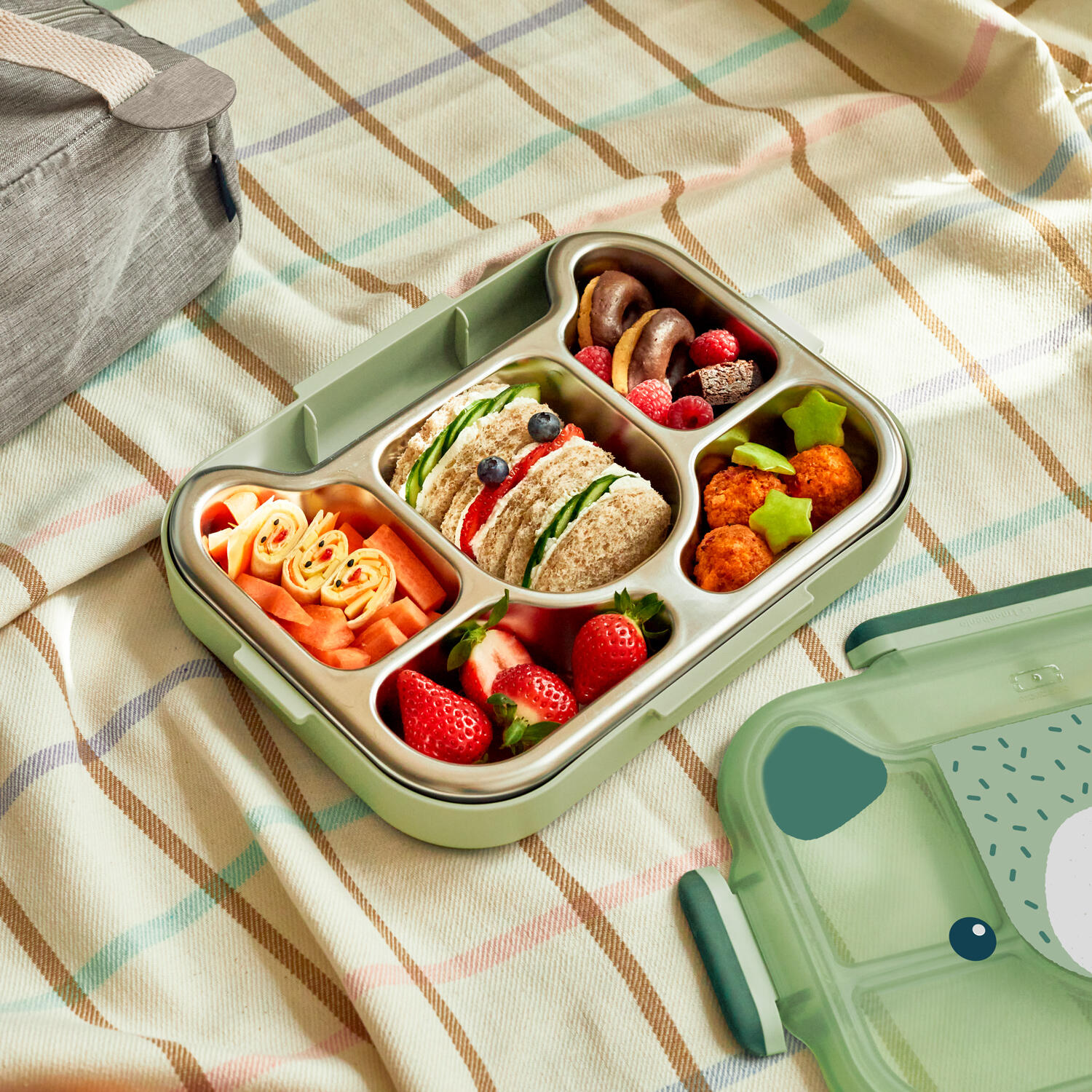 Boite repas plateau compartimenté 950ml|Enfants|Idéal pique-nique|Wonder 5/6