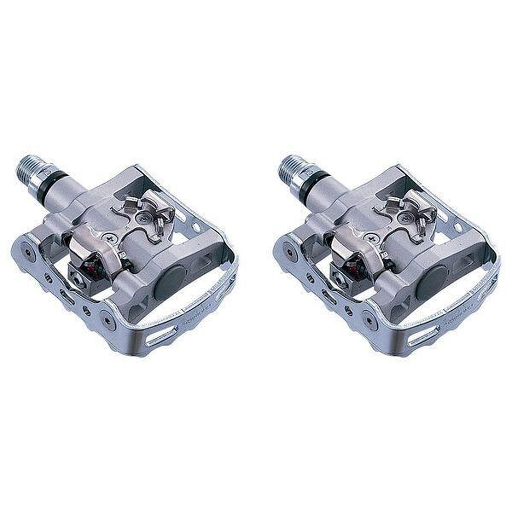 SHIMANO Paire de Pédales Auto/Plates PD-M324 Argent