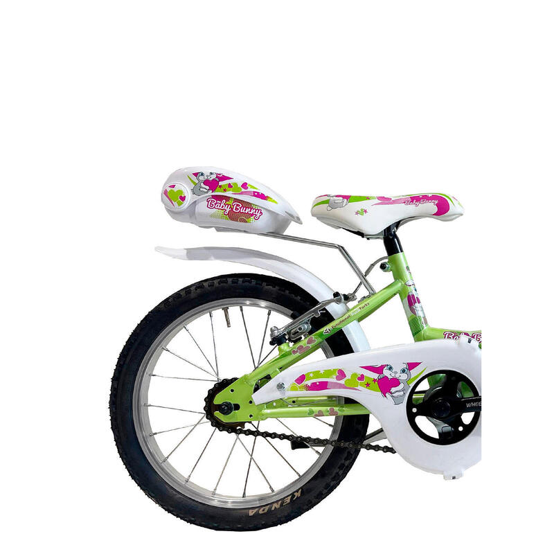 Bicicletă pentru fete Canellini VENERE 16" BABY BUNNY - Verde deschis