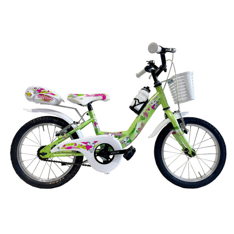 Bicicletă pentru fete Canellini VENERE 16" BABY BUNNY - Verde deschis
