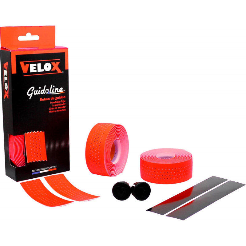 Ruban de guidon Velox Fluo Rouge - Perforé (2 pièces)      2000€     VELOX Ruban de guidon Velox Fluo Rouge - Perforé (2 pièces)Vendu exclusivement en ligne   