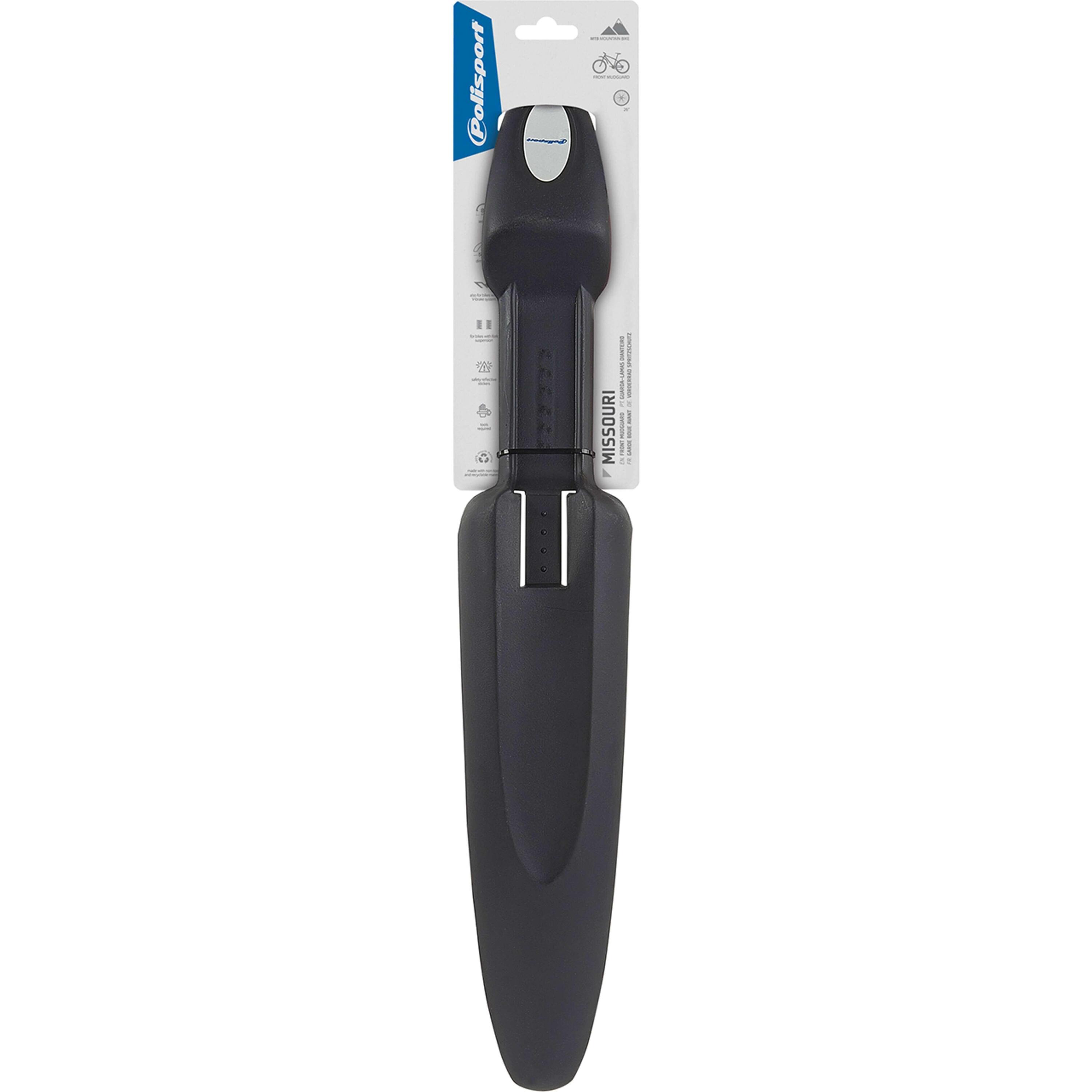 POLISPORT Zwart kunststof spatbord voor Missouri 24-26 inch