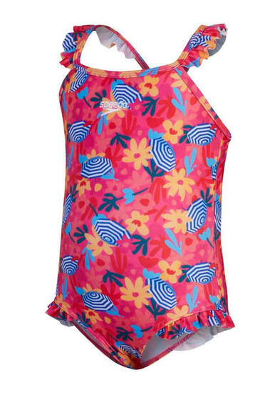 Maillot de bain Speedo Digital Frill pour fille - Rose - Taille 2 ans