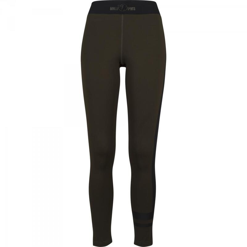 LEGGING TAILLE HAUTE NOIR ET KAKI | MUSCULATION ET FITNESS