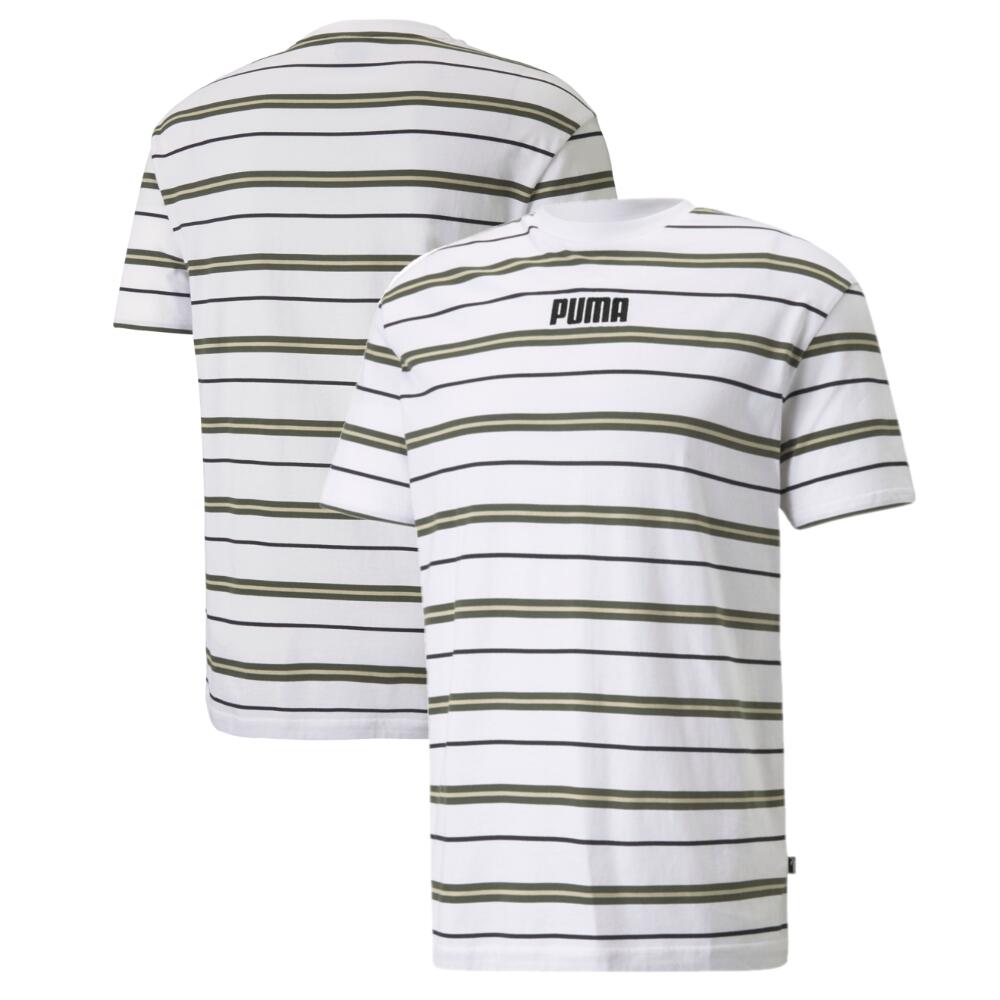 Puma White Men's T-Shirt Modern Basic Short Sleeve T-Shirt 1/3