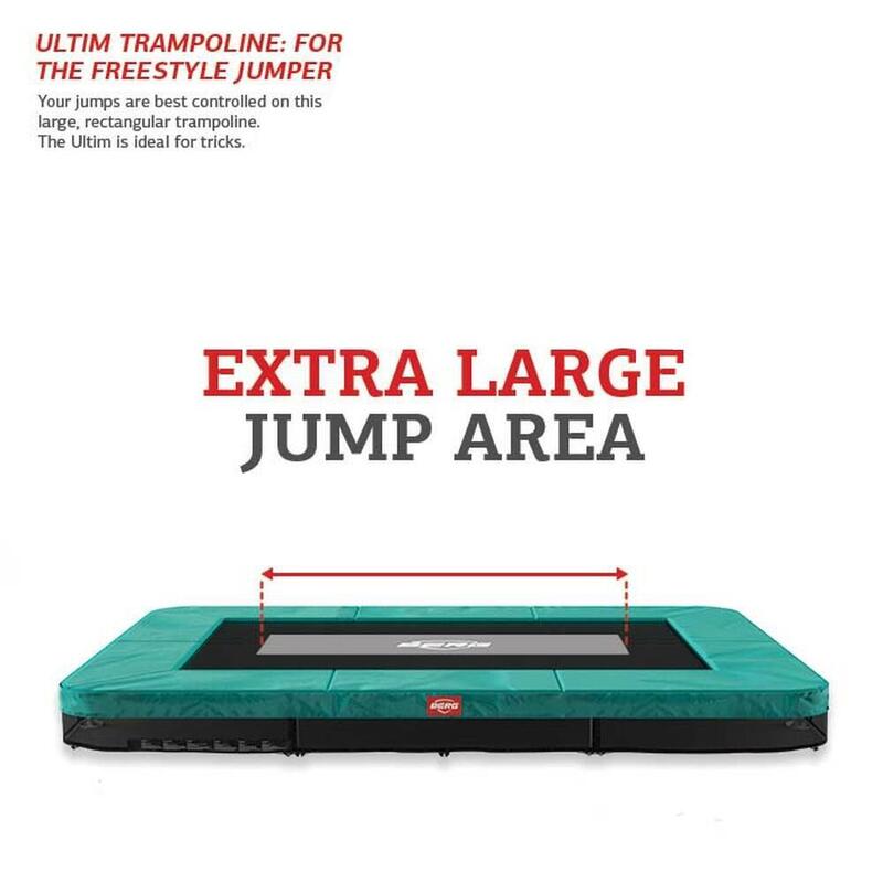 Trampolina + Siatka ochronna BERG Favorit Regularna Prostokątna 280x190 Zielona