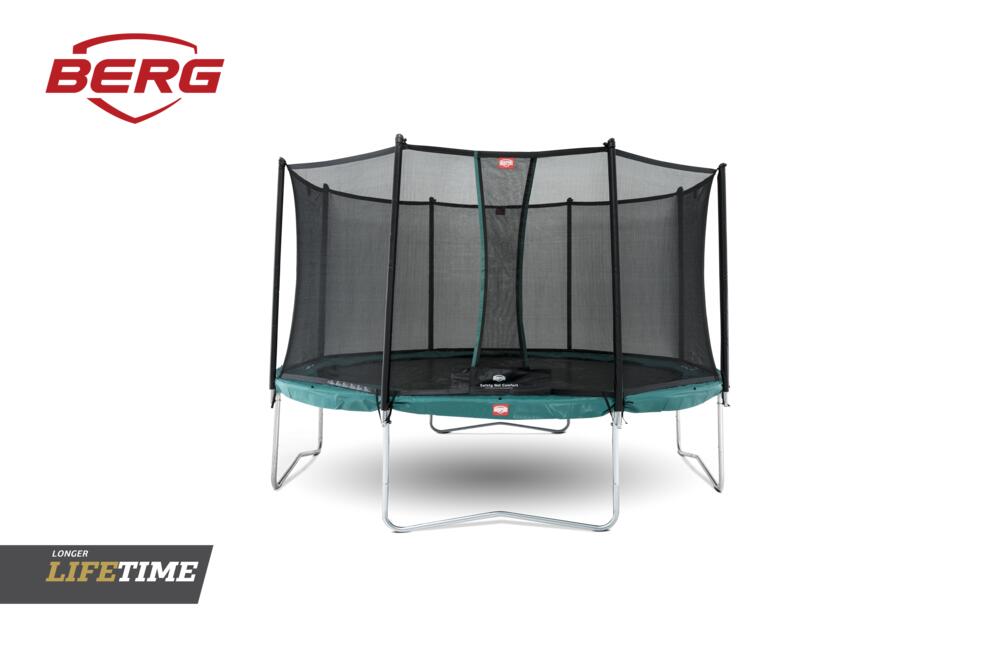 Trampoline+Filet de sécurité BERG Favorit Regular Ronde 430 Vert 3/7