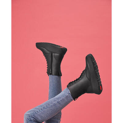 Fitflop fitflop leren enkellaarzen zwart - dames - veters zwart 42