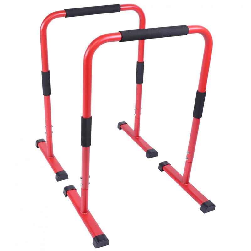 Push Up Stand Dip Barren Schwarz/Rot/Blau
